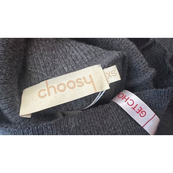 2/$30 NWT Choosy Gray XS Bishop Sleeve Sweater Dress - Picture 7 of 16